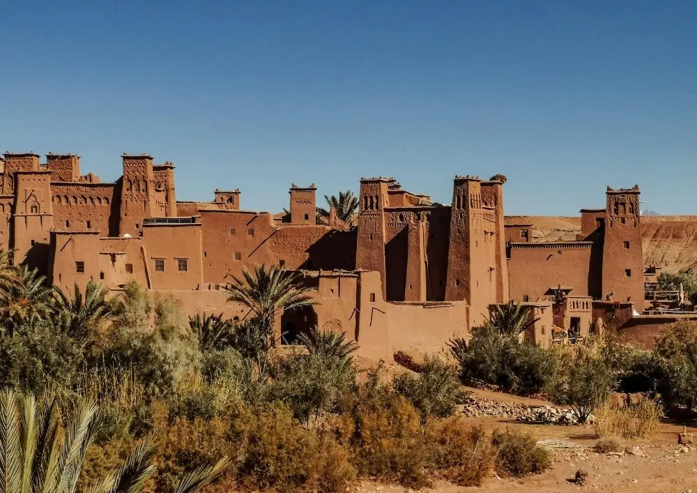 Kasbah d'Aït Ben Haddou im Atlasgebirge in Marokko