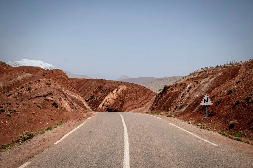 Atlas Road with mountains