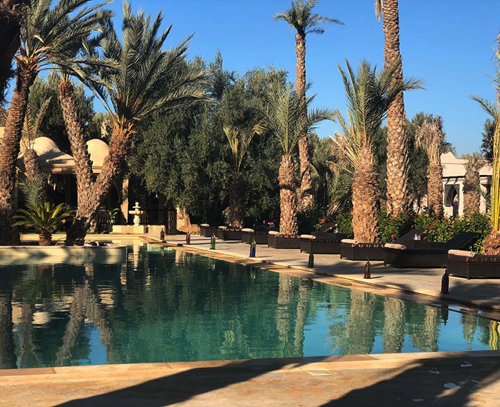 terrasse d'hôtel au Maroc